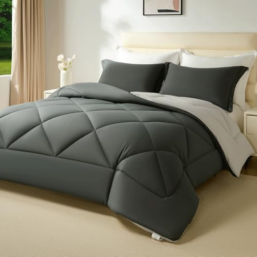 beeweed Edredón Cama 80 Invierno Relleno Nórdico 135x200 cm Reversible Edredón de Fibra Oeko-Tex. 400gr/m² para Cama 80x190, con 1 Fundas Almohada