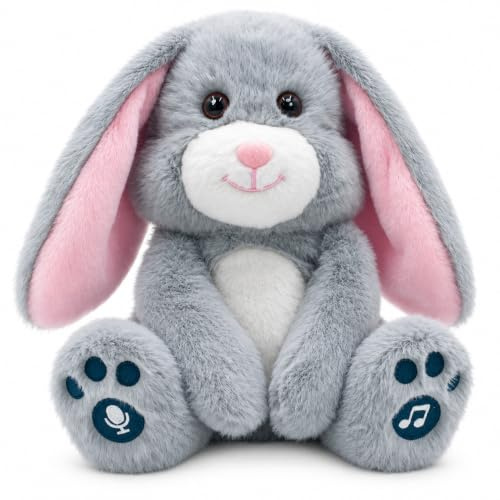 YH YUHUNG Talking Bunny Plush, Record & Repeat, 10 Songs, Flapping Ears