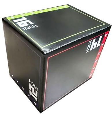 perfk Attrezzo per Esercizi di Salto con Box pliometrico 3 in 1, Resistente, per Allenamento di, Box pliometrico per Il Fitness a casa
