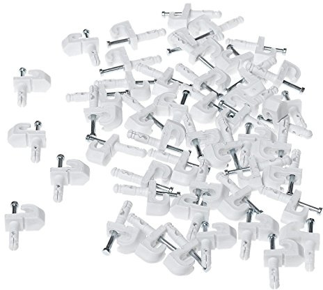 ClosetMaid 1770 Back Wall Clips for Drywall, 48 Pack, Resin, White, 48-Pack