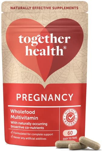 Pregnancy Multi Vitamin and Mineral – Together Health – Recommended During Conception, Pregnancy & Breastfeeding – 400mcg Folic Acid – Vegan Friendly – Made in The UK (60 Capsules)