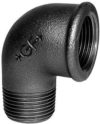 Georg Fischer GF-92 Elbow M&F 90DEG (Black) 1/2 inch Malleable Iron Fittings