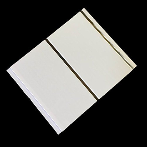 DBS Gloss White Chrome 5mm Ceiling Cladding Bathroom Wall Panels PVC (4 Pack)