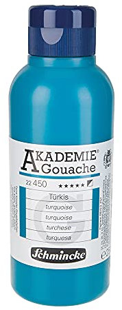 Schmincke – AKADEMIE® Gouache - feine Künstler-Gouache, Türkis - 250 ml