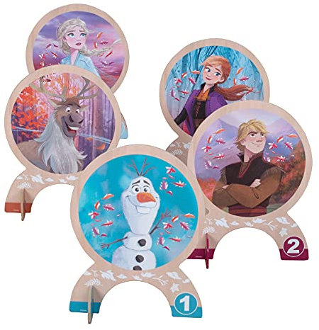 John 41132_FSC Krocket Kinder Crocket Spiel Set aus Holz Die Eiskönigin Disney Frozen Rasenspiel Outdoor, Mehrfarbig