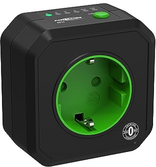 ANSMANN Temporisateur AES1 – Prise programmable pour radiateur électrique, Fer à Repasser, Lampe de Chevet, etc. – Prise électrique avec minuterie intégrée (15 Min ; 30 Min ; 1h ; 2h ; 4h ; 8h)
