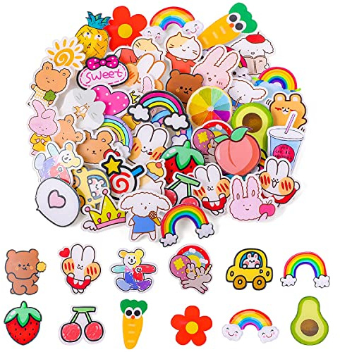 SUNNOW 45pcs Mixed Color Acrylic Cartoon Pins, Cute Brooch Badges for Bags Clothes Accessories