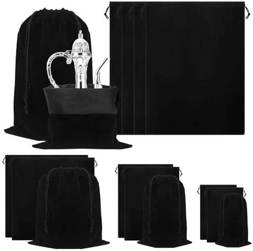 Glarks 4 sacchetti in tessuto anti-ossidazione, 30 x 39,9 cm, per gioielli, argenteria, posate