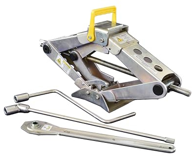 GORTECH Ultra Heavy Duty Scissor Jack for Car with Patented Multi-Stage Step-Lever System for Unmatched Lifting Power, 12 Usable Lift Includes All Steel Ratchet Wrench, 2 Piece Crank Handle