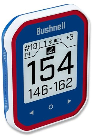 Bushnell Golf Phantom 3 Slope GPS – Handheld Golf GPS with slope adjusted distances, strong magnet cart mount, 38,000+ lanes, automatic hole advance - red/blue