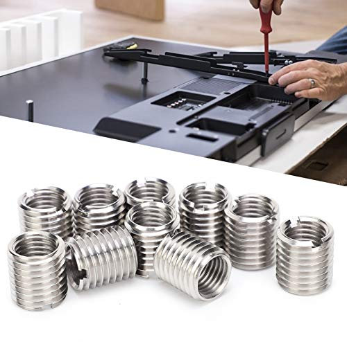 Tuerca de Inserción, Casquillo de Reparación de Conversión de Fijación de Rosca, Tornillo Interno y Externo M20 de Acero Inoxidable, para Reparación de Roscas, con Ranura