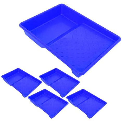 Toddmomy 5 pezzi Vaschette per Vernice in Plastica Ergonomiche per Miscelazione Colori Riutilizzabili e Leggere per Pittura Pareti e Progetti Te Domestici