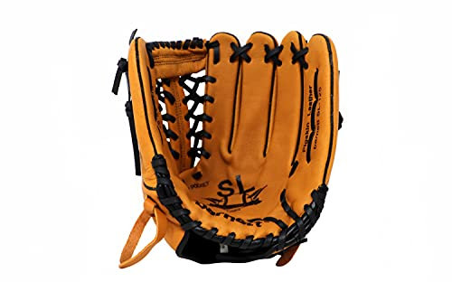 SL-125 RH braun Baseball Handschuh, Schweinsleder, Outfield, Grösse 12,5 (für Linkshänder, Wird an der rechten Hand getragen)