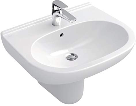 Villeroy & Boch Waschtisch O.novo 516061 600x490mm mittl Hl. durchgest m. Ül. weiß a., 51606101