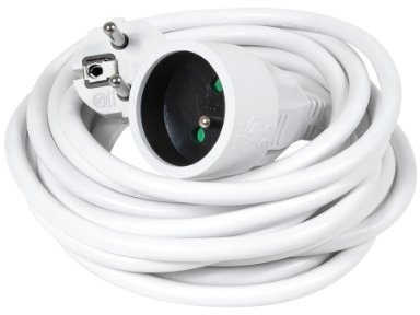 Verlängerungskabel 5m HO5VV|F 3G1.5 weiß 2P+T 16AMP | 335251 Debflex