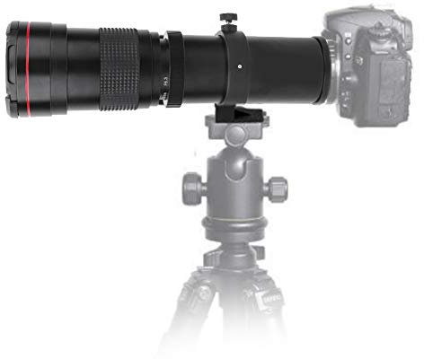 Telephoto Zoom Lens,Metal 420-800mm F/8.3-16 Manual Full Frame Super Telephoto Zoom Lens,for Canon/for Olympus/for SONY SLR Camera Far Distance Photography