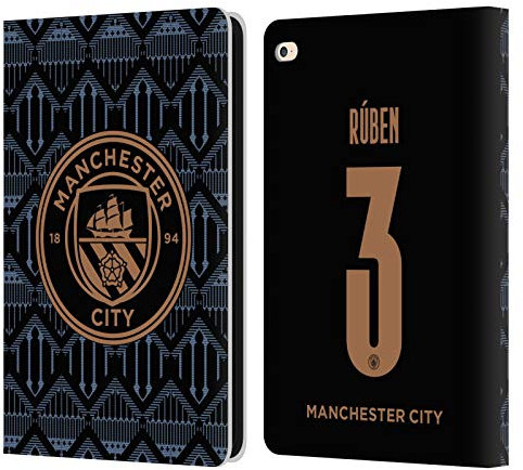 Head Case Designs Offiziell Zugelassen Manchester City Man City FC Rúben Dias 2020/21 Spieler Away Kit Gruppe 2 Leder Brieftaschen Handyhülle Hülle Huelle kompatibel mit Apple iPad Air 2 (2014)