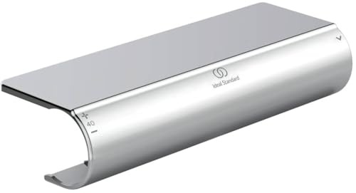 Ideal Standard Tablette pour mitigeur douche Thermostatique CERATHERM T50 Rangement Produit de Toilette Sous la Douche Finition Chrome A7215AA