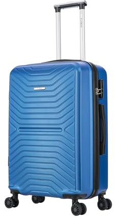 FLYMAX 24 Medium Suitcase 4 Wheel Lightweight Luggage Hard Shell ABS Travel Case Hold Check in Fits 15kg - 20kg Medium Size + 3 Digit Lock + Telescopic Handle 67 Litre Capacity
