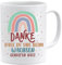Kaffee-Tasse Danke dass du uns beim Wachsen geholfen hast | kleines Geschenk Abschied Erzieherin weiß standard | Tasse Danke dass du uns beim Wachsen geholfen hast | Abschiedsgeschenk Kindergarten