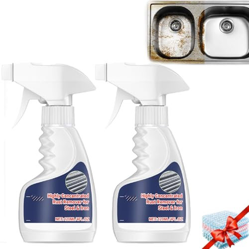 Starkes Rostlöser Für Metall, Hochleistungs-Metall-Rostentferner, Leistungsstarker Rostlöser Für Stahl, Entfernt Effektiv Rost Von Metalloberflächen, Rostumwandler Spray, Rapid Rust Remover (240ml)