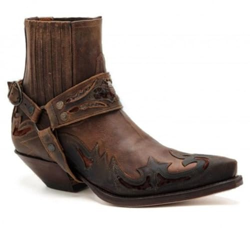 Bottes Cowboy Courtes à Enfiler Hommes Vintage Classiques Western Bottines Chic Mode Confort Chukka Boots 38-48