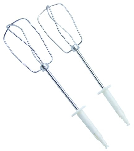 2-Pack Stainless Steel 4-Wire Blender Whisk Compatible with Braun HM3000 HM4644 HM5100 HM1010 Mixer - Durable Eggbeater Replacement Parts for Blending, Whisking, and Stirring