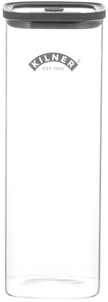 Kilner Fresh Storage Jar 2 Litre Airtight Glass Container Durable Vacuum Seal Lid | BPA-Free Jar for Food Storage, Cereal, Breadsticks, Dry Goods, Pantry Organisation