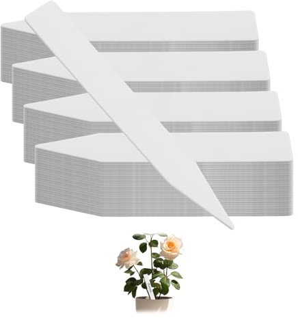 Lot de 200 étiquettes pour plantes en PVC blanc résistant aux intempéries pour serre, plantes succulentes et pots, idéales pour les jardiniers, les cultivateurs amateurs, pratiques dans le jardin, le