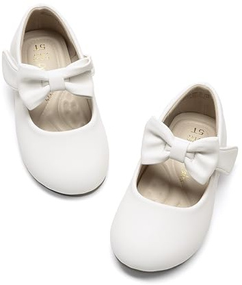 DREAM PAIRS Girls Cute Sparkly Flats | Round Toe Roomy Fit, Breathable Fresh Feel, Hook-Loop Easy On Off, Occasion Versatile