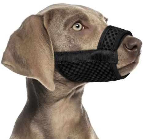 XFSRG Museruola per cani,in nylon,Museruola Traspirante Cani Regolabile con Cinghie in Velcro, Copertura per Cani di Piccola Media Grande Taglia