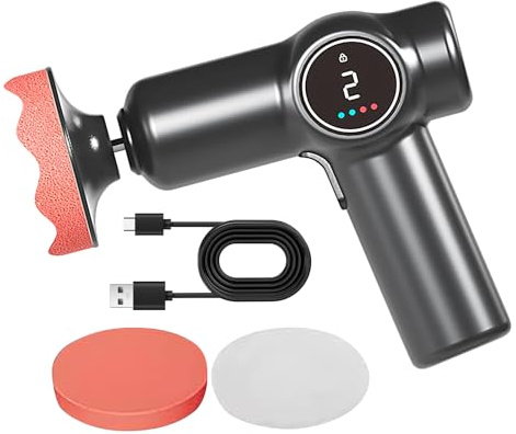 Protoence Automotive Polisher,Cordless Car Polishing Machine | 2-Speed Cordless Polisher for Waxing Metal, Glass, Furniture, Motorcycle, RV, Truck