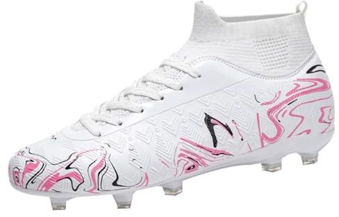 Scarpe da Calcio Scarpe Alte da Uomo con Tacchetti Scarpe da Calcio da Allenamento Outdoor Scarpe da Ginnastica Traspiranti per Ragazzi