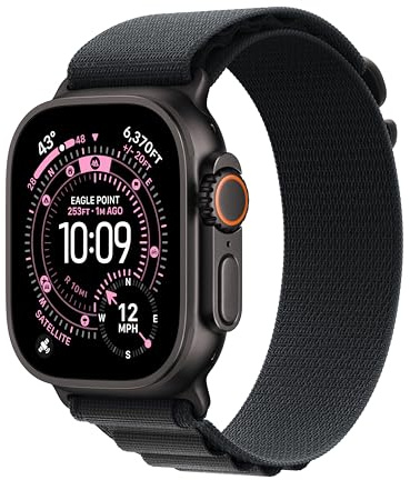 Apple Watch Ultra 3 [GPS + Cellular 49mm] Running & Multisport Smartwatch w/Rugged Titanium Case w/Black Alpine Loop - M. Satellite Communications, Advanced Health & Fitness Tracking