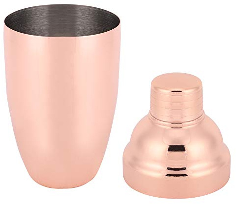 Vistreck Elegant Manuell Skakande Cocktailshaker i Rostfritt Stål - Elegant Barverktyg för hem- och Professionell Användning (Rose guld)