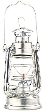 Lunartec Petroleumlampe: Nostalgische Petroleum-Sturmlaterne mit Glaskolben, verzinkt, 18,5 cm (Petrollampe, Sturm-Laterne, feuerfest)
