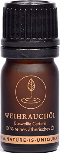 Nature is Unique Weihrauch - ätherisches Öl in Spitzenqualität aus nachhaltiger Wildsammlung (Somalia) -100% rein & Laborgeprüft- stärkt den gesamten Organismus von innen und außen (10ml)