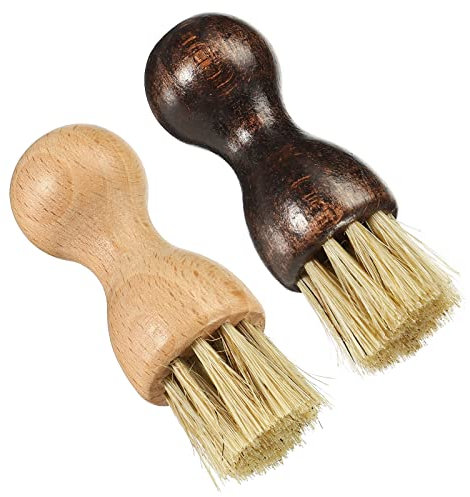 PATIKIL Bristle Shoes Brush, Mini Polish Daubers for Leather Boots Cloth, 1Set