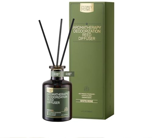 Furry Purr Raumduft (180ml), Geruchsentferner Mit Duftstäbchen - für Haustiere und Haushalt - Zarte Raumduft Stäbchen