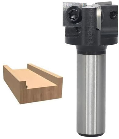 Sinoprotools Spoilboard Surfacing Router Bits 1/2 Shank,Planer Bits with Indexable Inserts,Slab Flattening & Rabbeting Flycutter Router Bit/Planing Bit (D=1,I=10.5mm,S=1/2)