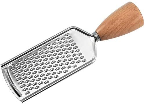 Grattugia in Acciaio Inox Grattugie per Agrumi con Manico in Legno per Limone Zenzero Aglio Verdure Frutta Utile e Attraente
