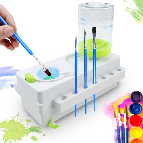 Detergente Per Pennelli Rondella Per Pennelli Pulisci Pennelli Pittura Portapennelli Con Tavolozza Per La Pulizia Dei Pennelli, Accessori Per Pittura Ad Acquerello Per Bambini