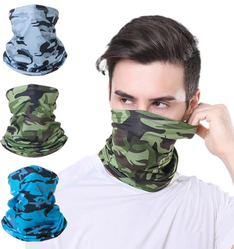 LOMSUXA 3 stycken multifunktionell halsduk tubhalsduk loophalsduk vindtät vinter loop halsduk män och kvinnor tubhalsduk män nackvärmare elastisk snabbtorkande skidmask varm