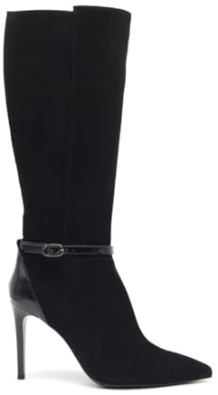 Nero Giardini I205572DE Stivali Donna in Camoscio E Vernice - Nero 35 EU