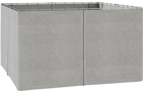 Outsunny 4 Paredes Laterales para Cenador 3,5x2 m Laterales de Carpa con Ganchos Cortinas sin Ventanas Reemplazo Lateral para Carpa de Jardín Exterior Fiesta Gris Claro