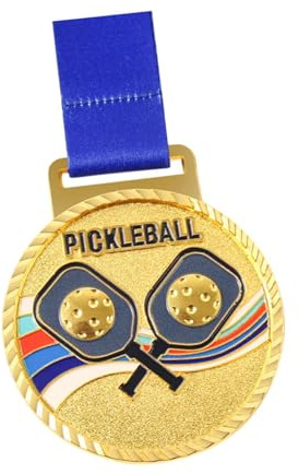 CarpNettore Premio Medaglia, Premio Sportivo per Basket in Stile Classico Pickleball con Cordino, Regalo per Il della Festa del Concorso, Oro