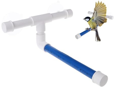 Mbiyhgta Perche de Douche à Oiseaux, Perche de Douche pour perroquets | Tasse à Perche bied perchoir Le Jouet - Rack Debout à Montage Mural, Accessoires de Cage Parrot
