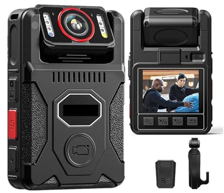 Bärbar DV-kamera M7 Pro 4K GPS kroppsmonterad kamera 128GB videobandspelare 180° rotera kamera 4000mAh batteri i 15 timmars inspelning Bodycam