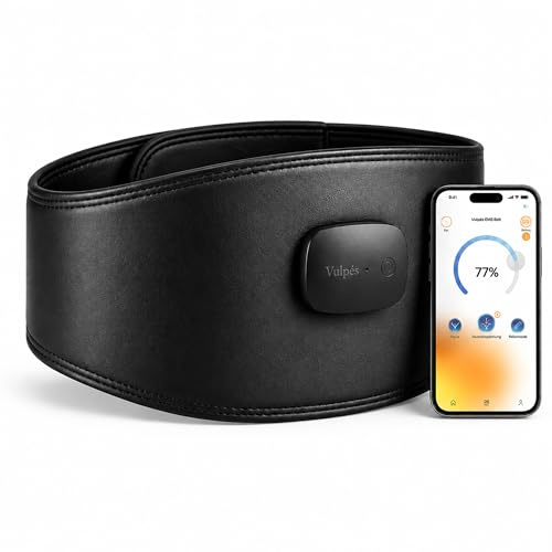 Vulpés Core - EMS Muscle Stimulation Belt | Abs Trainer | Smart Muscle Stimulation for Effective Workouts & Recovery | 8 Modes