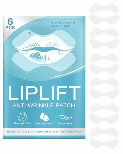 MOPZIJA 6 paia patch labbra,Cerotti Per La Cura Delle Labbra,Strisce Nutrienti E Idratanti,Cerotti Per Idratazione Profonda Intorno Alla Bocca, Per Donne Uso Quotidiano E Notturno Casa Viaggio
